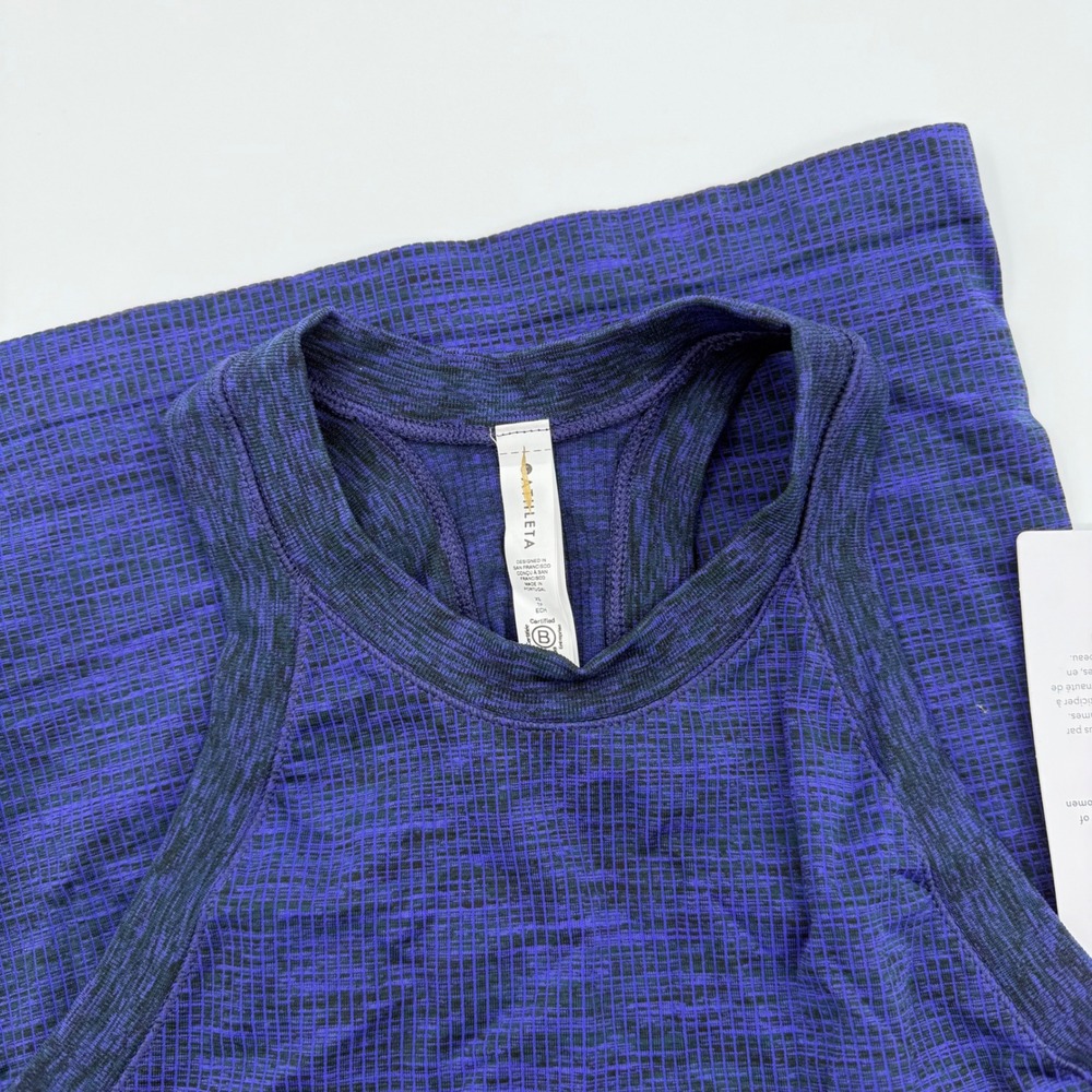 Athleta Renew Racerback Tank Space Dye Heather Purple XS 466471-01-2-0001 - Picture 3 of 6